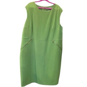 KASPER Elegant Green Sleeveless Dress